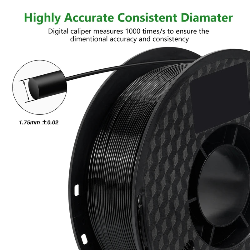 PETG 3D Printer Filament 1.75mm 1KG High Toughness & Glossy Finish