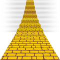 Yellow Brick Wall Backdrop for Halloween Wizard Cosplay Party Decorations - Long Floor Runner