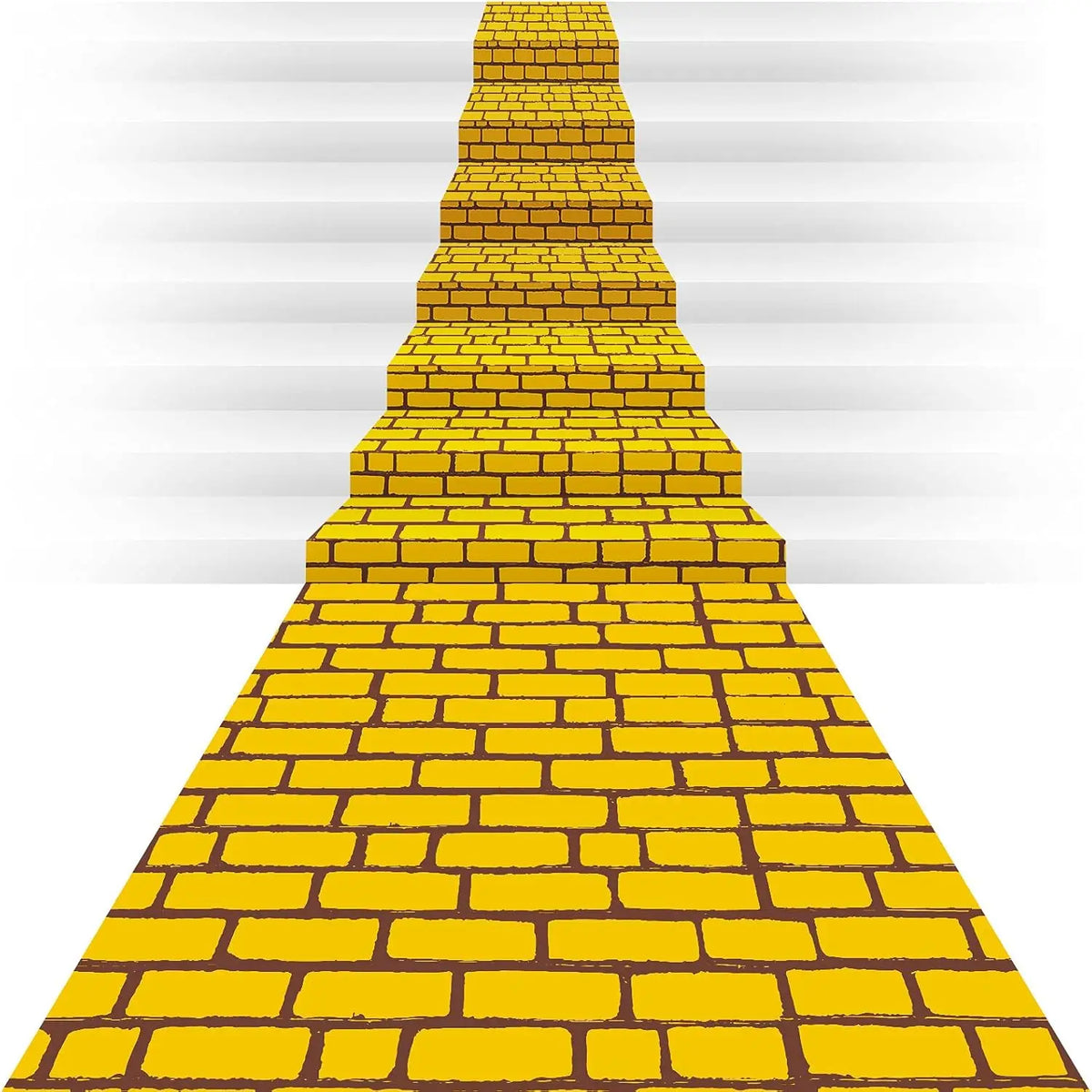 Yellow Brick Wall Backdrop for Halloween Wizard Cosplay Party Decorations - Long Floor Runner
