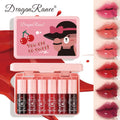 Mini Water-Based Lip Stain Set - Moisturizing Long-Lasting Glossy Lip Makeup Kit