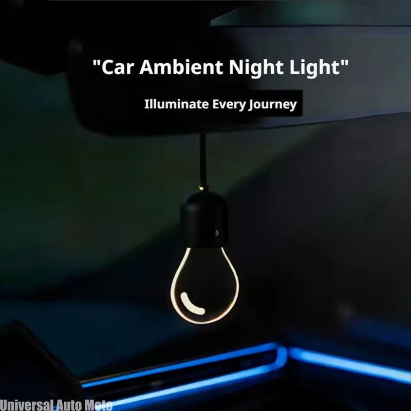 Car Rearview Mirror Hanging Decor LED Bulb Atmosphere Lamp - Interior Light