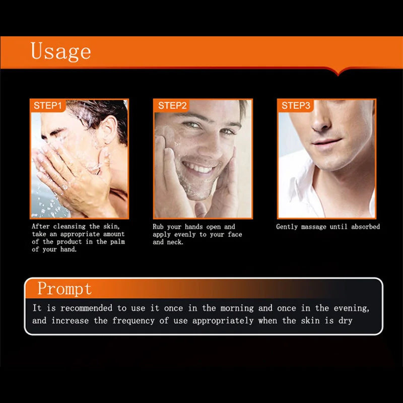 Men's Oil Control & Moisturizing Face Cream - Anti-Aging, Pore Shrink, Brightening