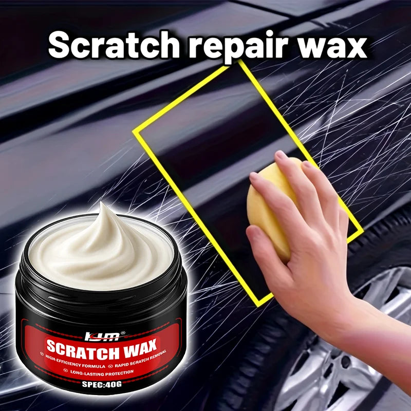 Car Scratch Remover Wax Kit - Auto Body Polish & Swirl Mark Cleaner, 40g