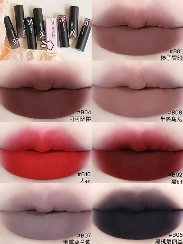 Matte Lipstick Set with Velvet Finish - Long Lasting Lip Makeup in Multiple Colors