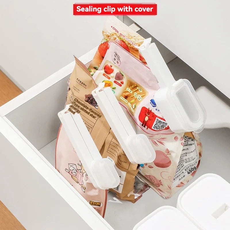 Food Bag Clips with Lid Sealing Clips Moisture-Proof Snack & Milk Bag Sealer
