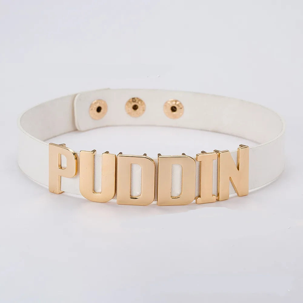 Harleen Quinzel Puddin Cosplay Choker Necklace Halloween Costume Accessory