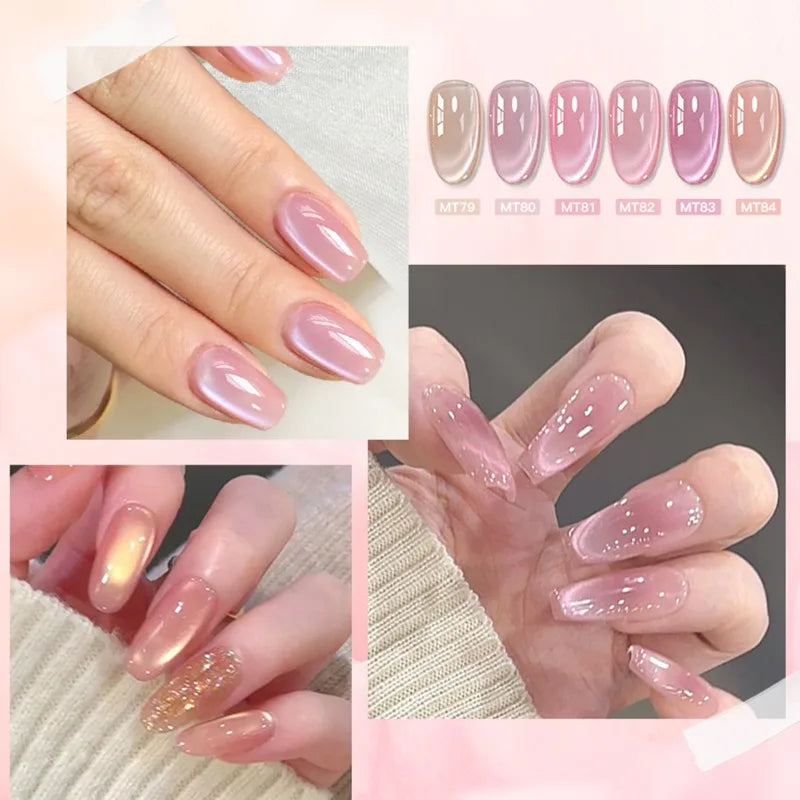 7-Piece Magnetic Gel Nail Polish Set with Magnetic Rod - Semi-Permanent UV Varnish