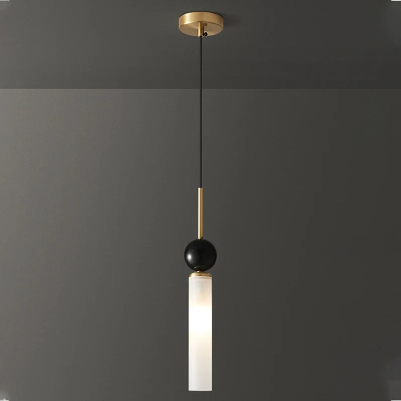 Minimalist Copper Chandelier for Bedroom Living Room - Luxurious Marble Finish