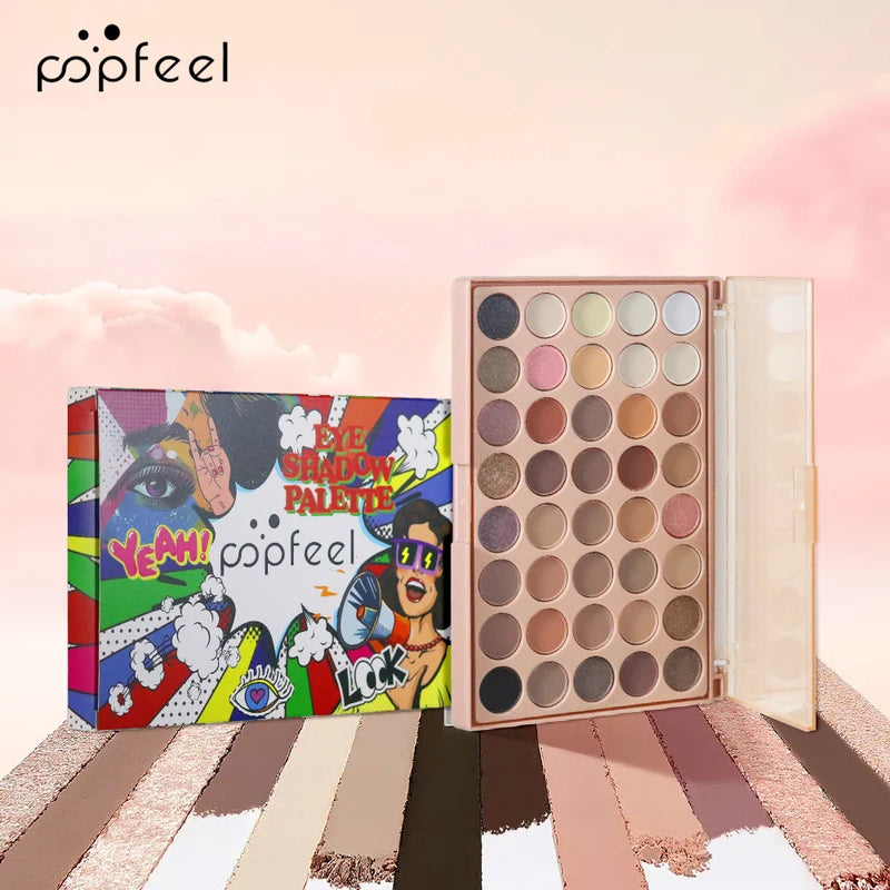 40-Color Eyeshadow Palette with Matte & Shimmer Finishes - Long-Lasting & Highly Pigmented