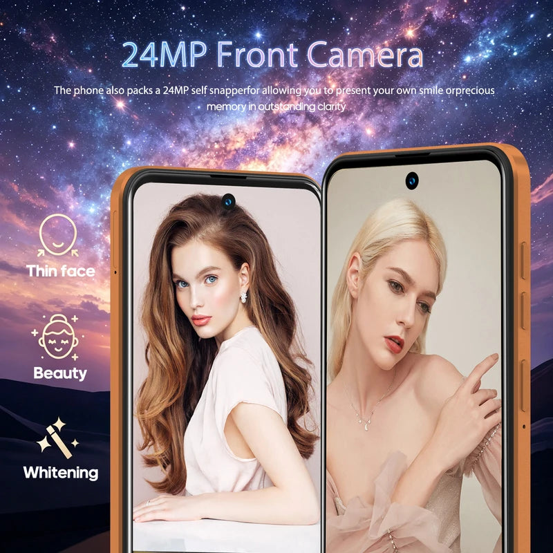 Android Smartphone with 8GB RAM 512GB Storage 6.56-Inch HD Display 24+48MP Camera