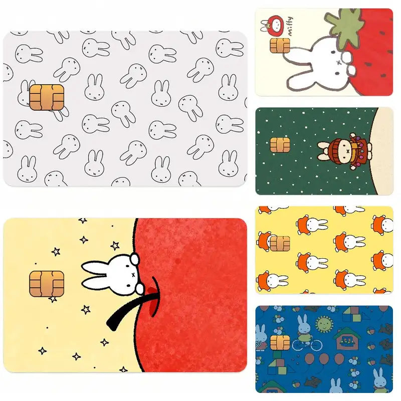 Waterproof M-Miffy Credit Card Stickers for Bank and Metro Cards - Gift Set