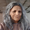 Realistic Granny Latex Mask with Moving Mouth for Halloween Costume Props