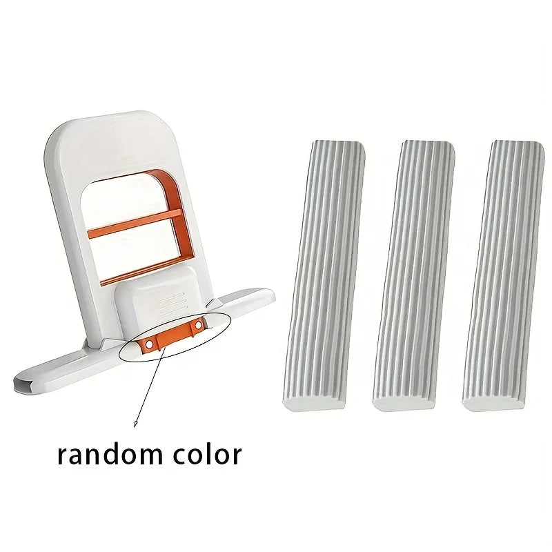Desktop Cleaner 4-Piece Mop and Sponge Set No-Wash Foldable Handheld Space Saver