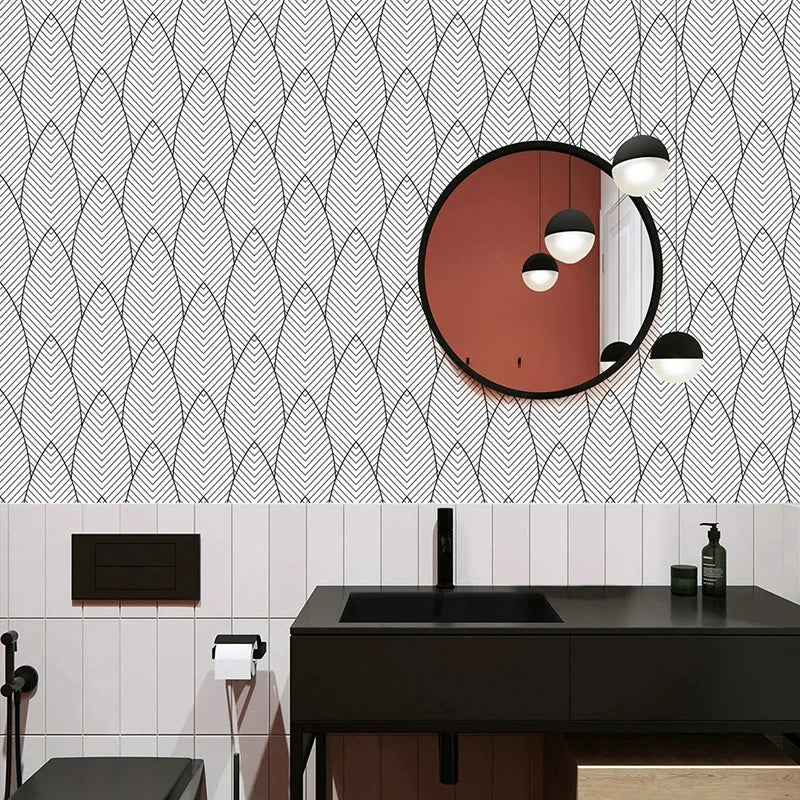 Geometric Peel-and-Stick Wall Contact Paper for Home Decor, Waterproof & Removable