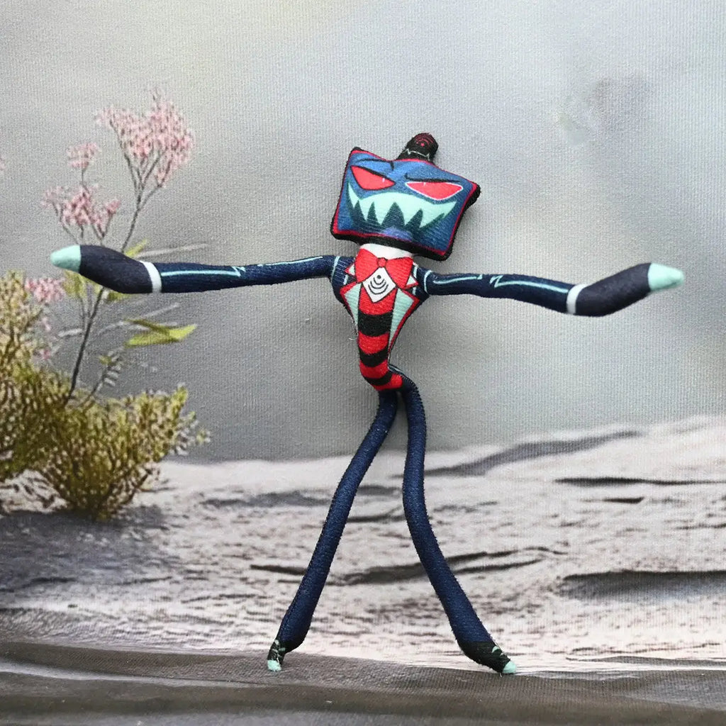 Helluva Boss Anime Movable Stuffed Doll with Abstract Body Wire Skeleton Cosplay Halloween Prop - Handmade