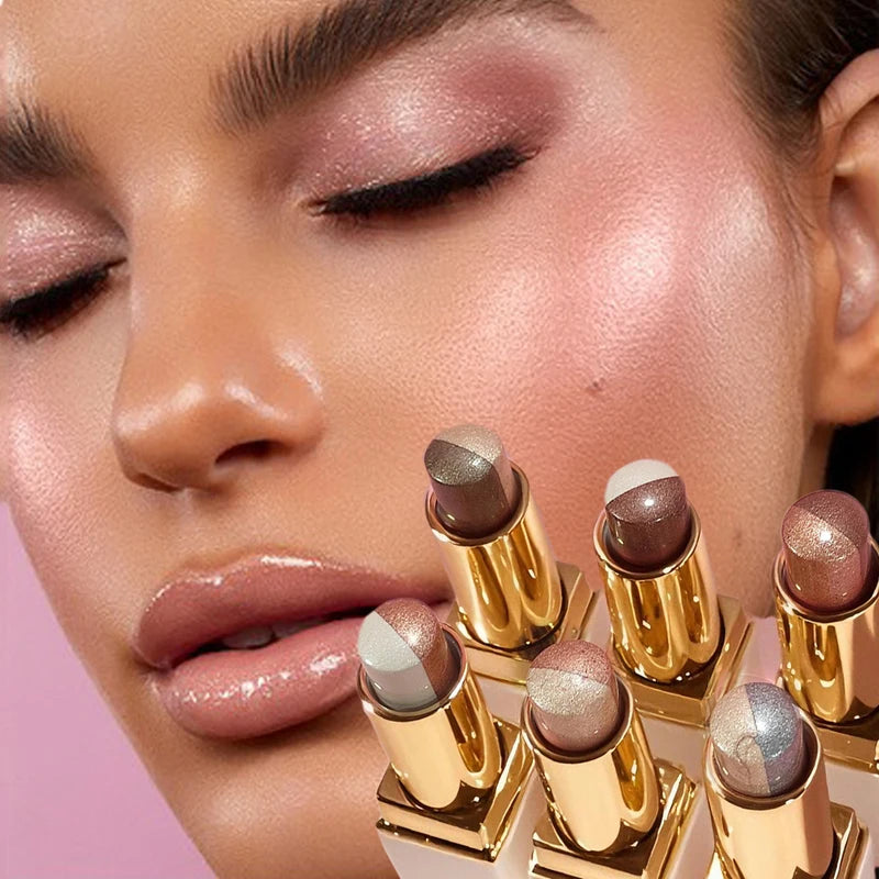 Waterproof Glitter Eyeshadow Stick - Metallic Shimmer, Long-Lasting, All Skin Types