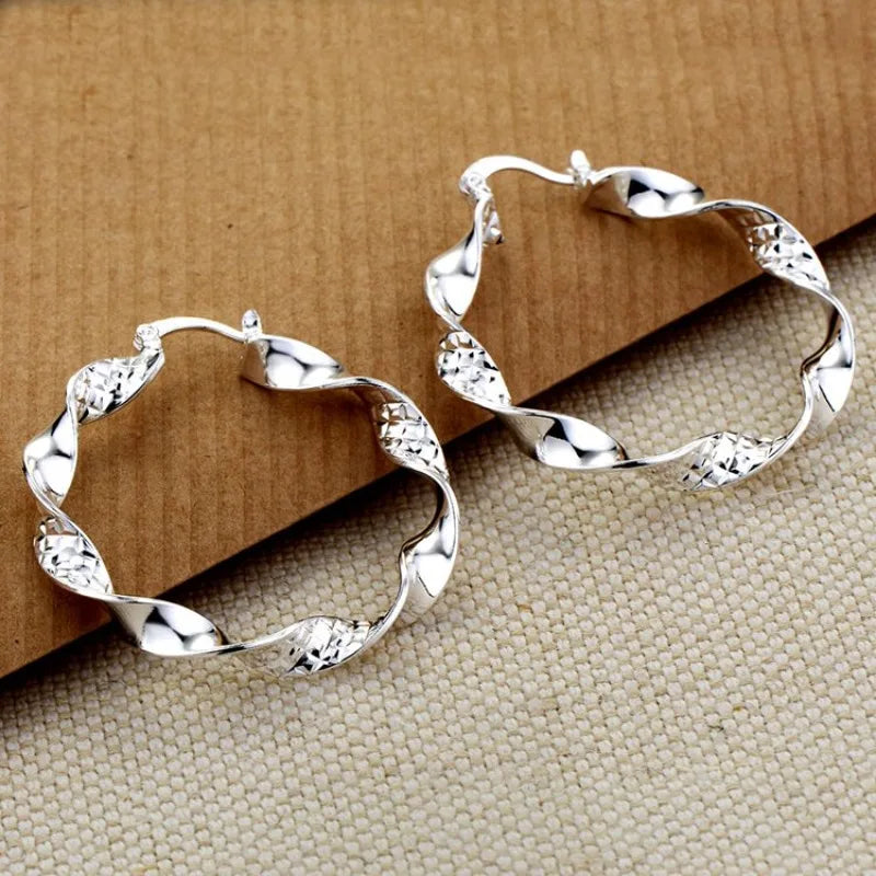 925 Sterling Silver Handcrafted Earrings for Women Wedding Engagement Party Gift