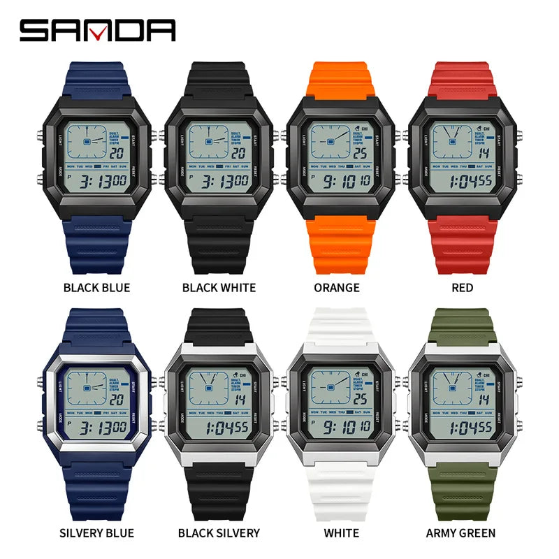 Digital Sports Alarm Watch for Men Women Boys Multifunction Luminous Chronograph