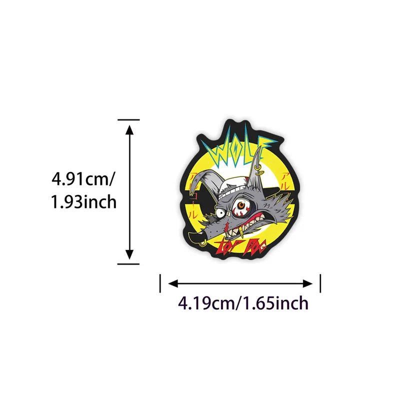 55Pcs Gothic Ghost Face Skull Stickers for Notebook Journal Mug Decor AnimeWorlds