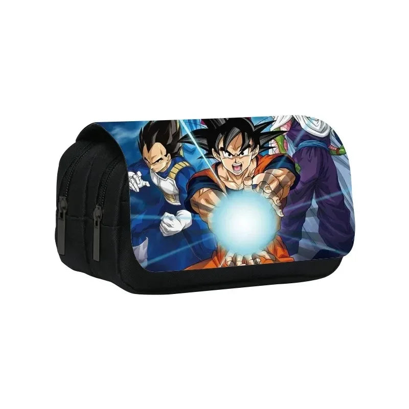 Anime Dragon Ball Pen Bag Goku Cartoon Fully Printed Large Capacity Pencil Case Stationery Bag for Students Gift