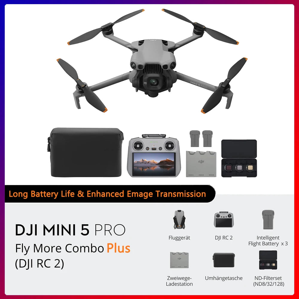 Mini 5 Pro Camera Drone with 4K CMOS, ActiveTrack & Omnidirectional Obstacle Sensing