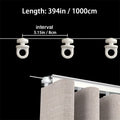 393.7 Inch Silent Curtain Track with Bead Sliders for Wavy S-Curve Curtains
