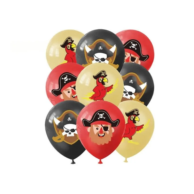 18PCS Inflatable Pirate Swords and Latex Balloons Party Favors for Kids Birthday Halloween
