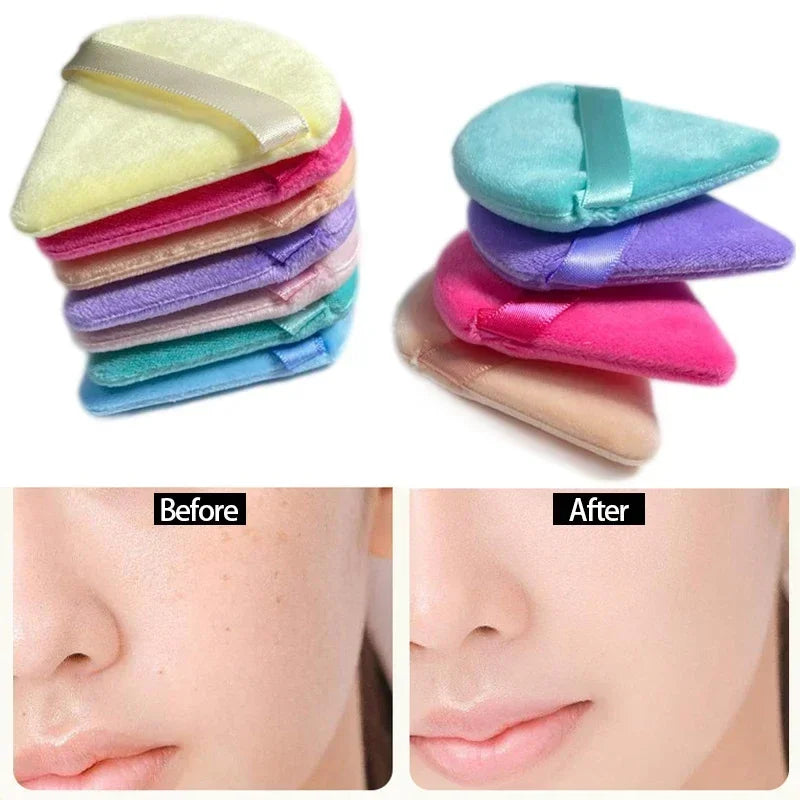 Velvet Triangle Makeup Sponge Set - Washable Foundation Powder Blush Tool