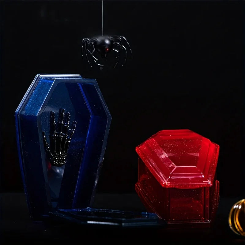 Halloween Silicone Resin Mold Set - Coffin-Shaped Storage Box & DIY Decoration Casting Mold