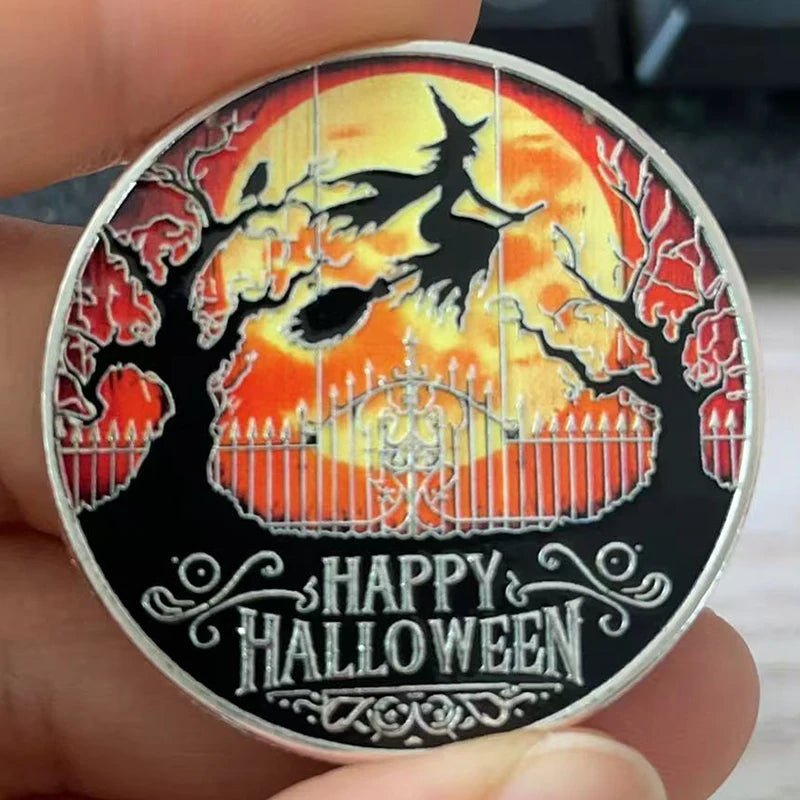 Halloween Pumpkin Ghost Coin Collectible Coin Home Decor Souvenir