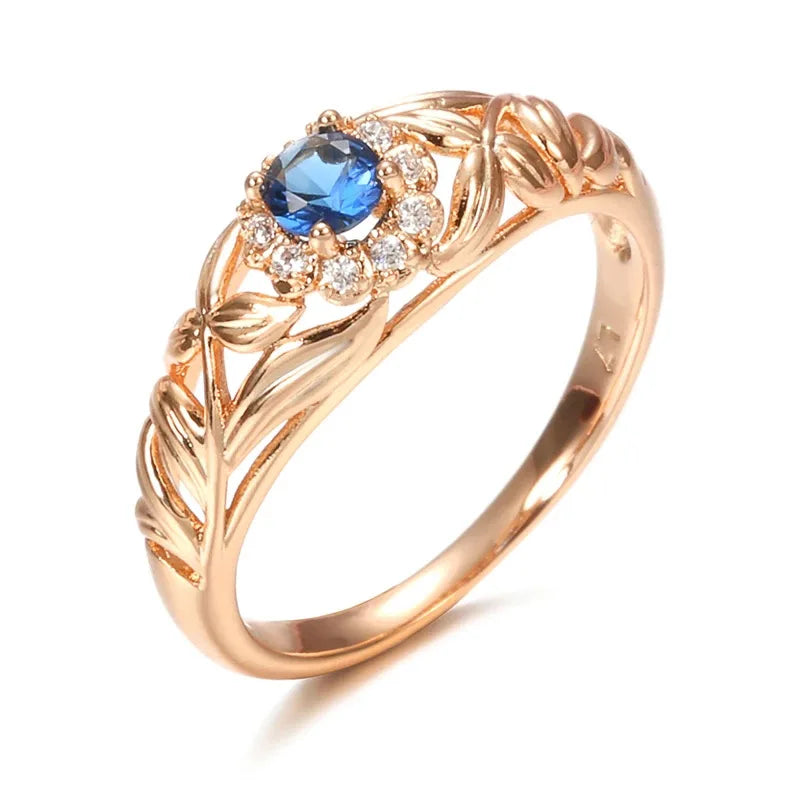 14K Gold Diamond Ring for Women - Engagement Wedding Jewelry with Gemstone