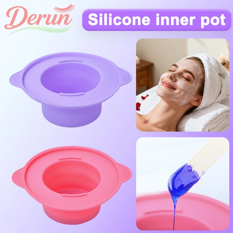 Reusable Silicone Wax Melting Pot for Hair Removal - Heat-Resistant, Non-Stick, Easy to Clean