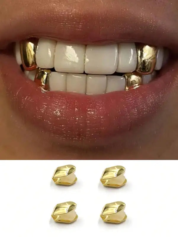 Four-Piece Dental Accessories Set for Daily Street and Party Decoration