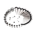 Stainless Steel Ear Stretching Taper Tunnel Starter Kit 36 Pieces 14G-00G