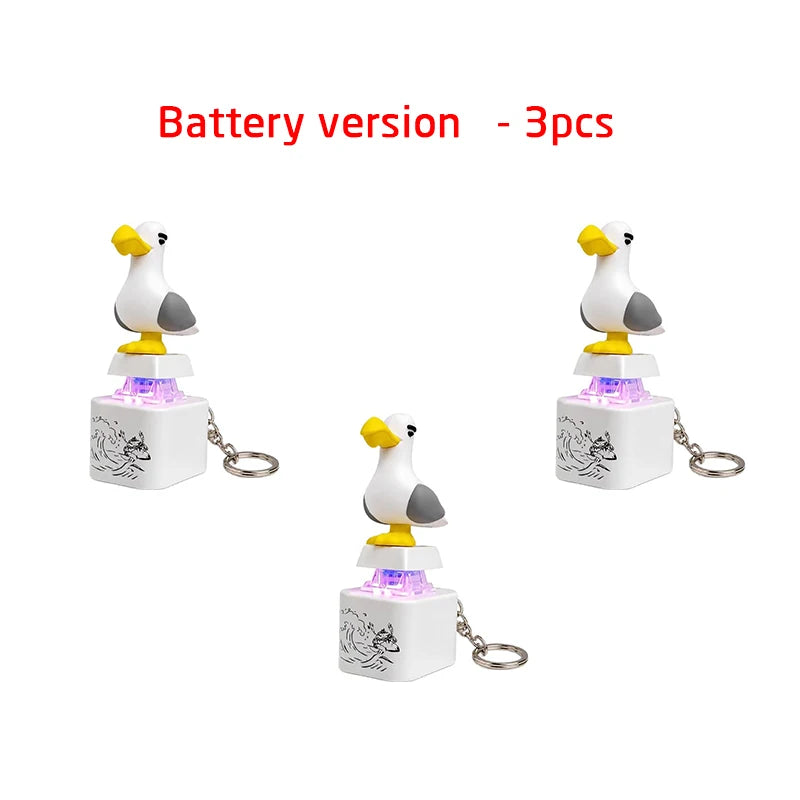 Luminous Sounding Stress Relief Keychain Toy - Portable Electronic Pendant for Adults