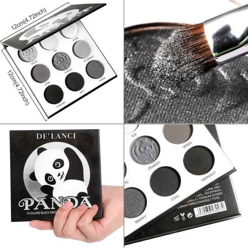 9-Color Eyeshadow Palette with Matte & Shimmer Finishes - Long-Lasting, Vegan & Cruelty-Free Makeup