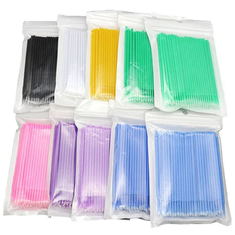 Disposable Micro Brush Mascara Wands Set for Eyelash Extension & Makeup 100-1000pcs