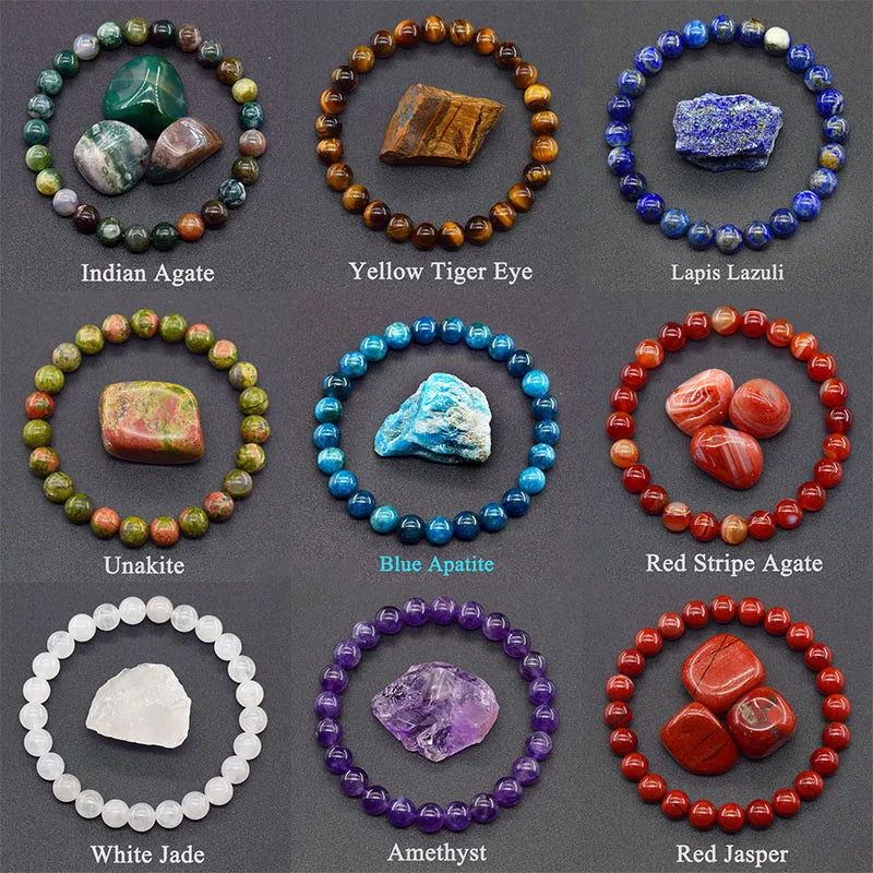 Luxury Beaded Chakra Bracelet with Natural Stones for Men Women