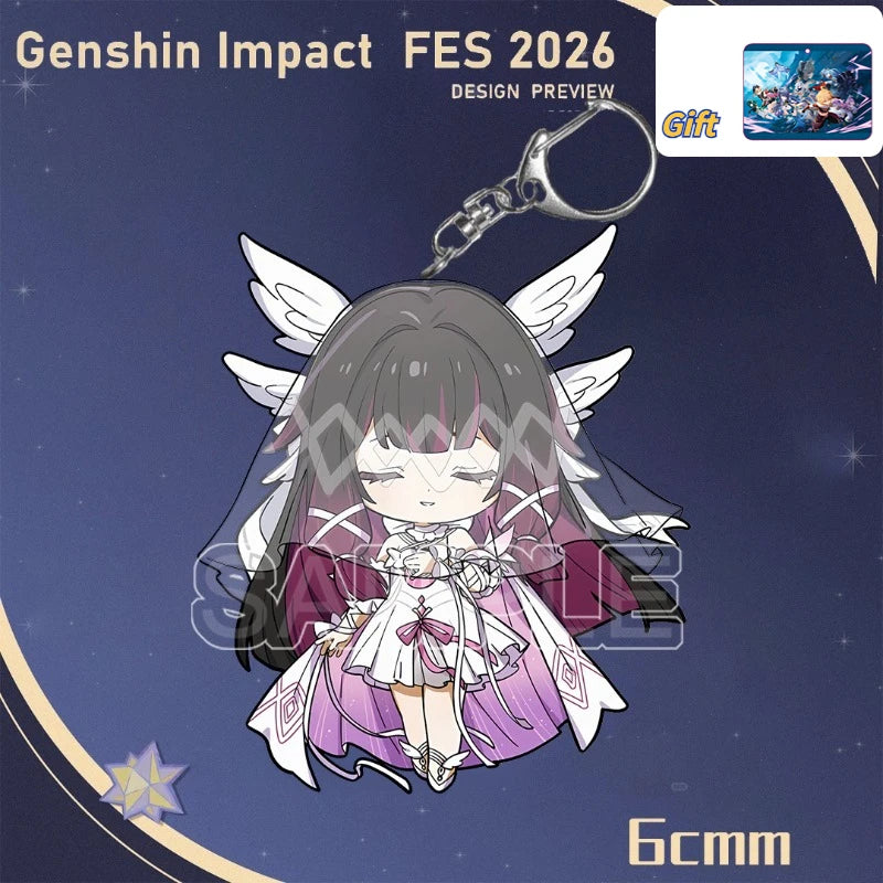 Genshin Impact FES 2026 Acrylic Keychain Set - 6CM Cosplay Game Decor