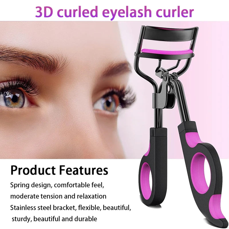 Eyelash Curler Set with Replacement Pads and Multipurpose Face Razor for Women