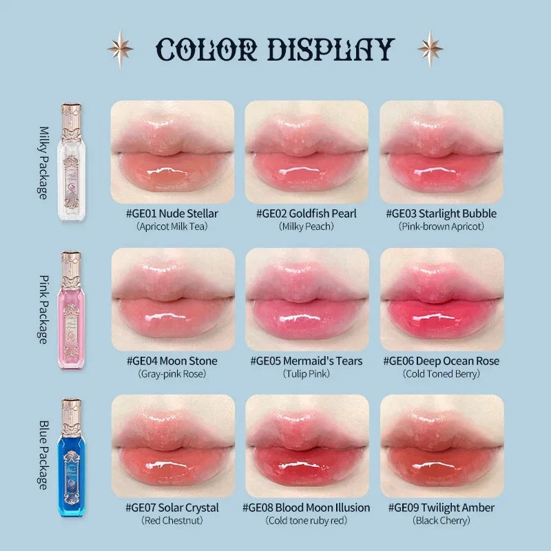 Vegan Hydrating Lip Gloss & Tinted Lip Oil Collection for Women & Girls - Moisturizing Shine, Non-Sticky