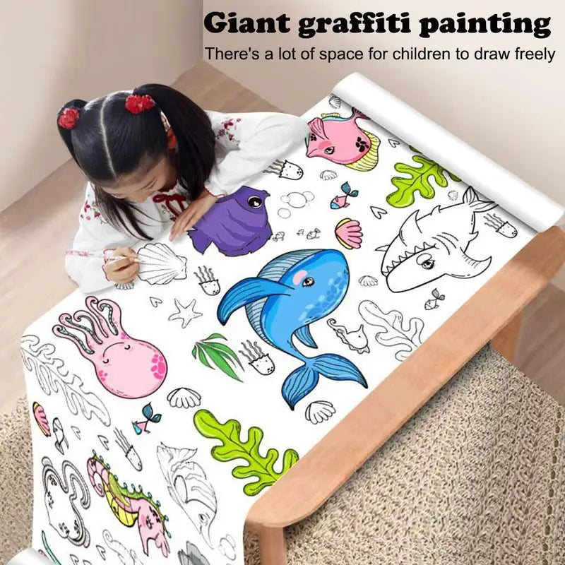 Children's Drawing Roll Colorful Art & Craft Paper for Kids DIY Painting