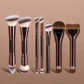 7-Piece Makeup Brush Set with Soft Synthetic Bristles for Face & Contour
