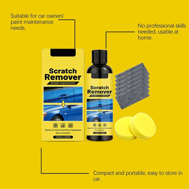 Car Scratch Removal Kit - Deep Paint Repair with Sponges - 100g