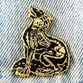 Wolf Man Skeleton Enamel Pin Gothic Halloween Brooch Dark Jewelry Gift