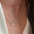 Sterling Silver Line Necklace for Women Girls Fashion Jewelry Birthday Gift