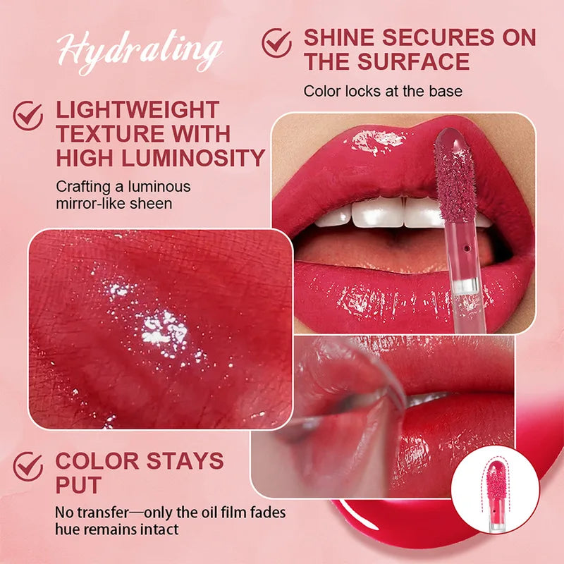 Juice Mirror Lip Gloss - Long-Wear Hydrating Lip Oil with Luminous Glow