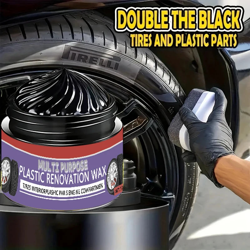 Car Plastic Repair Wax 100g - Durable Leather & Tire Gloss Enhancer
