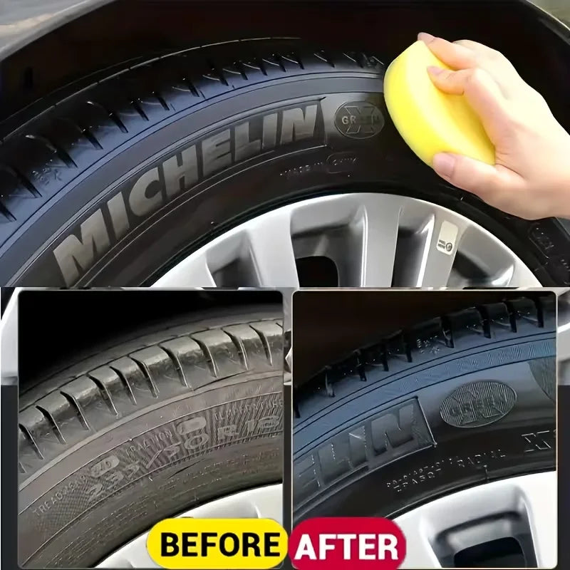 150g Tire Care Wax Tire Protector for Faded Dull Gray Tires Deep Black Finish