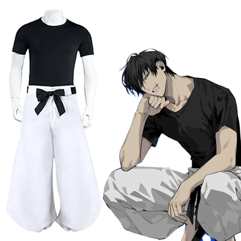 Anime Cosplay Costume Wigs T-Shirt Pants for Jujutsu Kaisen Characters